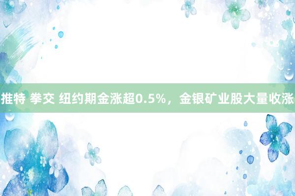 推特 拳交 纽约期金涨超0.5%，金银矿业股大量收涨