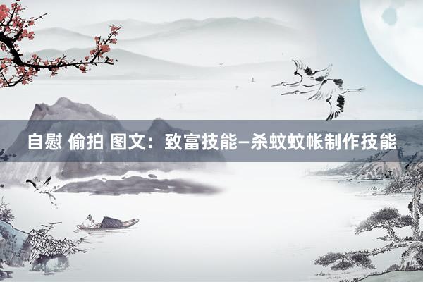 自慰 偷拍 图文：致富技能—杀蚊蚊帐制作技能
