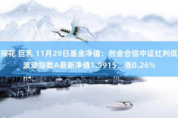 探花 巨乳 11月29日基金净值：创金合信中证红利低波动指数A最新净值1.9915，涨0.26%