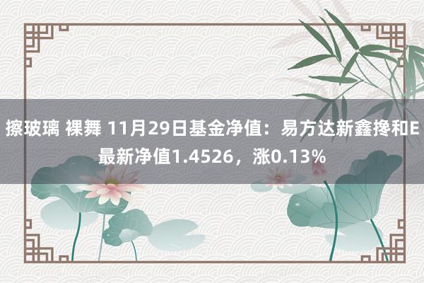 擦玻璃 裸舞 11月29日基金净值：易方达新鑫搀和E最新净值1.4526，涨0.13%