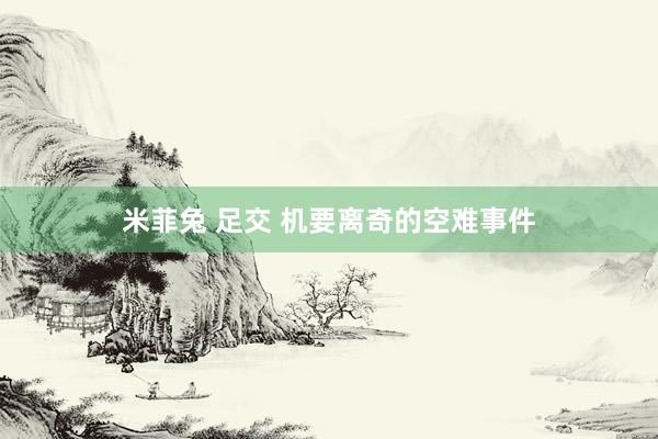 米菲兔 足交 机要离奇的空难事件