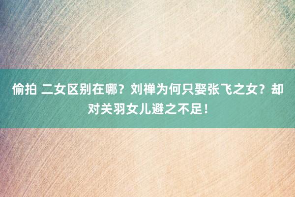 偷拍 二女区别在哪？刘禅为何只娶张飞之女？却对关羽女儿避之不足！