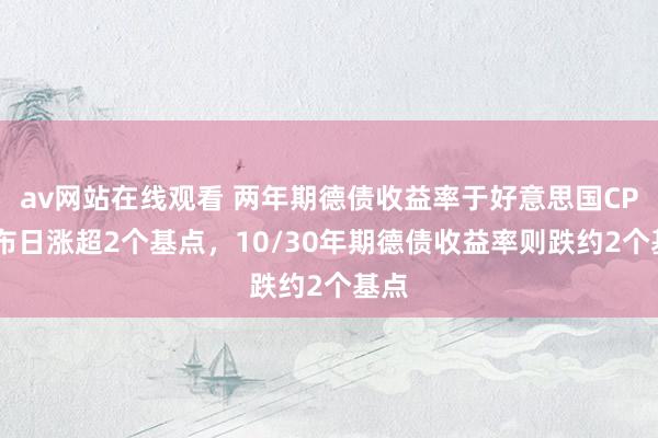av网站在线观看 两年期德债收益率于好意思国CPI发布日涨超2个基点，10/30年期德债收益率则跌约2个基点