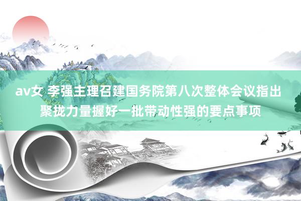 av女 李强主理召建国务院第八次整体会议指出 聚拢力量握好一批带动性强的要点事项