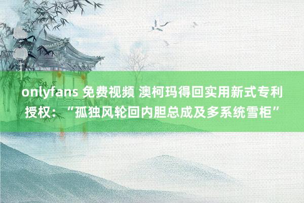 onlyfans 免费视频 澳柯玛得回实用新式专利授权：“孤独风轮回内胆总成及多系统雪柜”