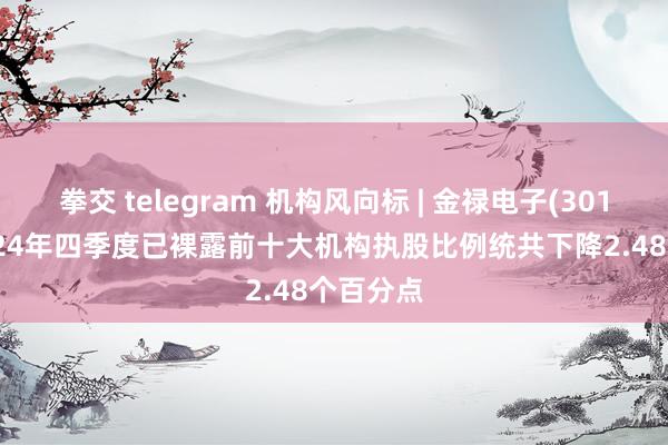 拳交 telegram 机构风向标 | 金禄电子(301282)2024年四季度已裸露前十大机构执股比例统共下降2.48个百分点