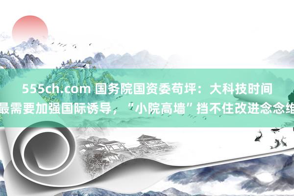 555ch.com 国务院国资委苟坪：大科技时间最需要加强国际诱导，“小院高墙”挡不住改进念念维