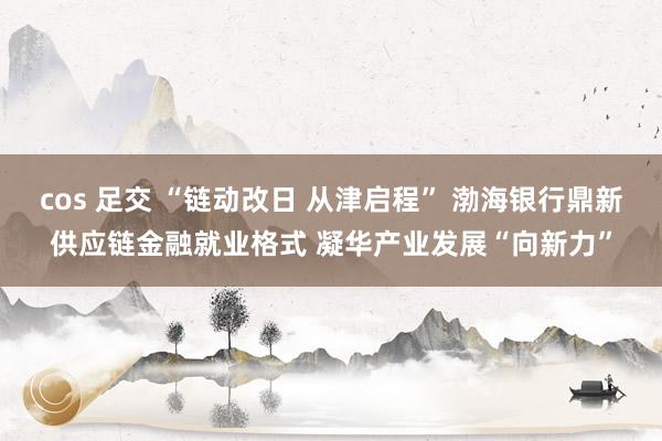 cos 足交 “链动改日 从津启程” 渤海银行鼎新供应链金融就业格式 凝华产业发展“向新力”