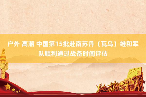 户外 高潮 中国第15批赴南苏丹（瓦乌）维和军队顺利通过战备时间评估