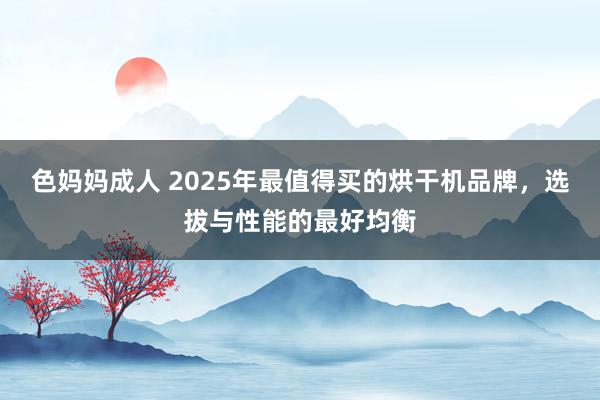 色妈妈成人 2025年最值得买的烘干机品牌，选拔与性能的最好均衡