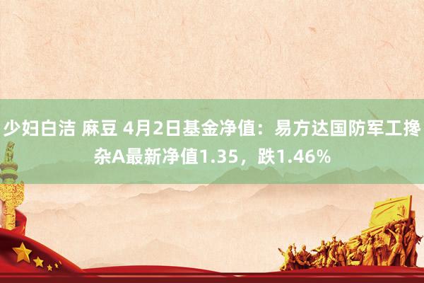 少妇白洁 麻豆 4月2日基金净值：易方达国防军工搀杂A最新净值1.35，跌1.46%