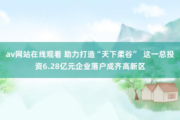 av网站在线观看 助力打造“天下柔谷”  这一总投资6.28亿元企业落户成齐高新区