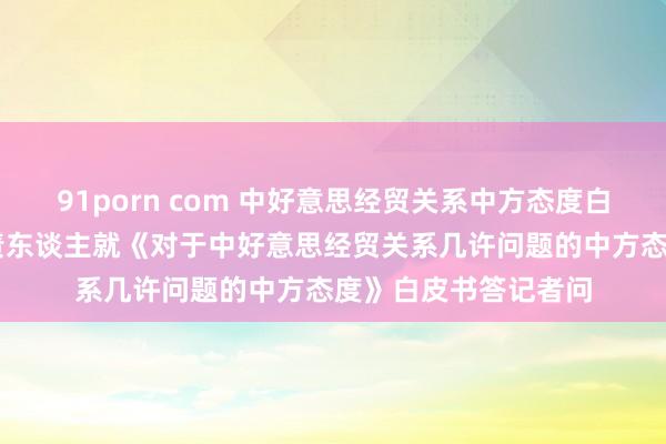 91porn com 中好意思经贸关系中方态度白皮书|商务部相关负责东谈主就《对于中好意思经贸关系几许问题的中方态度》白皮书答记者问