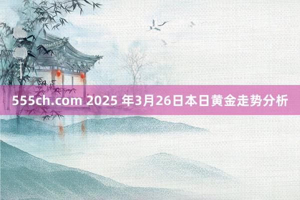 555ch.com 2025 年3月26日本日黄金走势分析