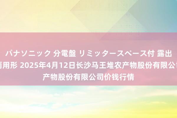 パナソニック 分電盤 リミッタースペース付 露出・半埋込両用形 2025年4月12日长沙马王堆农产物股份有限公司价钱行情
