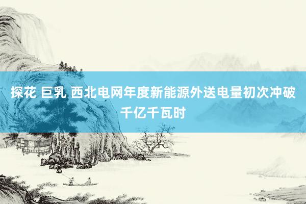 探花 巨乳 西北电网年度新能源外送电量初次冲破千亿千瓦时