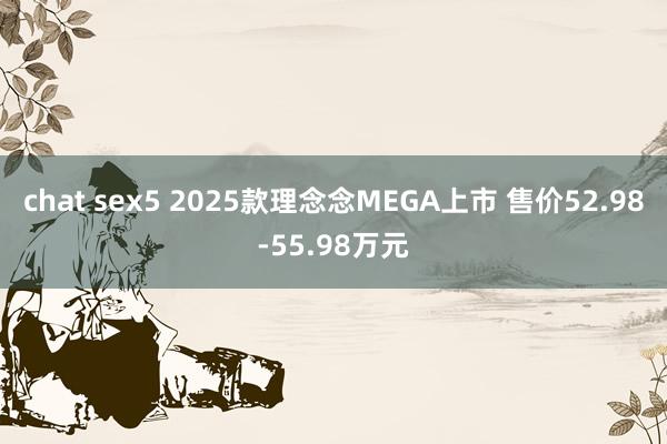 chat sex5 2025款理念念MEGA上市 售价52.98-55.98万元